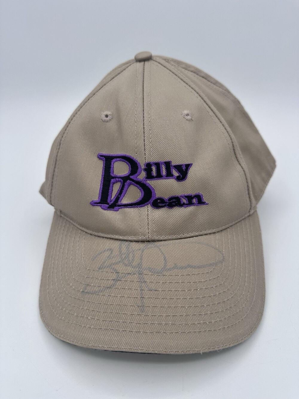 Billy Dean Autograph Hat Signed Vintage Autographed Apparel Country Music - Tan